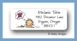 Dinky Designs Stationery Discounted - Dreamer Jane return address labels personalized