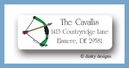 Dinky Designs Stationery Discounted - Bow & arrow return address labels personalized