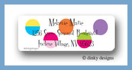 Dinky Designs Stationery Discounted - Hot dots white return address labels personalized