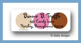 Dinky Designs Stationery Discounted - Bon-bon dots return address labels personalized