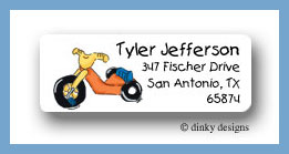 Dinky Designs Stationery Discounted - Big wheel return address labels personalized