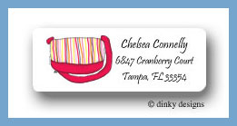 Dinky Designs Stationery Discounted - Tutti fruiti tote return address labels personalized