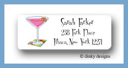 Dinky Designs Stationery Discounted - Cosmopolitan twist return address labels personalized