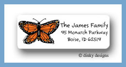 Dinky Designs Stationery Discounted - Monarch-y return address labels personalized