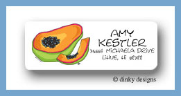 Dinky Designs Stationery Discounted - Papaya return address labels personalized