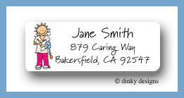 Dinky Designs Stationery Discounted - Nurse jane return address labels