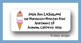 Dinky Designs Stationery Discounted - Triple dip return address labels personalized