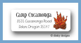 Dinky Designs Stationery Discounted - Campfire return address labels personalized