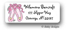 Dinky Designs Stationery Discounted - Ballet slippers return address labels personalized