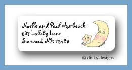 Dinky Designs Stationery Discounted - Soleil et lune return address labels personalized
