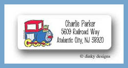 Dinky Designs Stationery Discounted - Planes, trains & automobiles choo choo train return address labels personalized