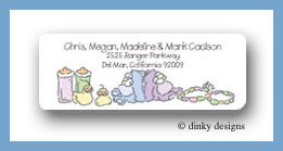 Dinky Designs Stationery Discounted - Carriage twins return address labels personalized