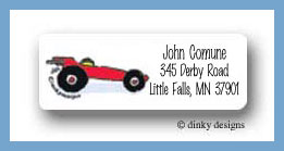 Dinky Designs Stationery Discounted - Boys toys race car return address labels personalized