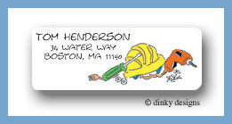 Dinky Designs Stationery Discounted - Tool time return address labels personalized