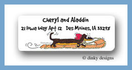 Dinky Designs Stationery Discounted - Puppy sled return address labels personalized