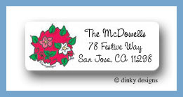 Dinky Designs Stationery Discounted - Merry topiary cluster return address labels personalized