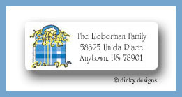 Dinky Designs Stationery Discounted - Festive bag return address labels personalized