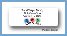 Dinky Designs Stationery Discounted - Pink trio return address labels personalized