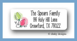 Dinky Designs Stationery Discounted - Lights for the holidays return address labels personalized