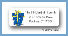 Dinky Designs Stationery Discounted - Present Hanukah return address labels personalized