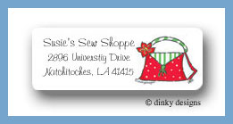 Dinky Designs Stationery Discounted - Holiday handbag return address labels personalized