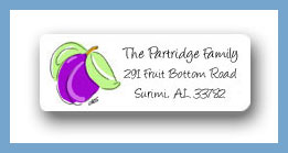 Dinky Designs Stationery Discounted - Plum return address labels personalized