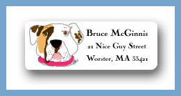 Dinky Designs Stationery Discounted - Pitbull return address labels personalized