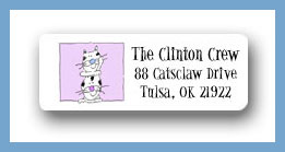 Dinky Designs Stationery Discounted - Cat pals return address labels personalized