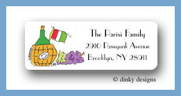 Dinky Designs Stationery Discounted - Chianti bottle return address labels personalized
