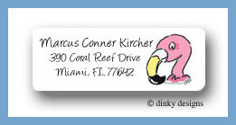 Dinky Designs Stationery Discounted - flamingo return address labels personalized