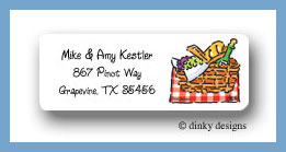 Dinky Designs Stationery Discounted - Picnic at the park return address labels personalized