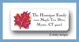 Dinky Designs Stationery Discounted - Fall foliage return address labels personalized
