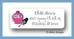 Dinky Designs Stationery Discounted - Razzmatazz nails return address labels personalized