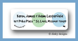 Dinky Designs Stationery Discounted - Peek-a-blue return address labels personalized