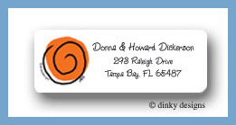 Dinky Designs Stationery Discounted - Swirls in purple return address labels personalized