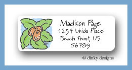 Dinky Designs Stationery Discounted - Deserted island coconutsreturn address labels personalized