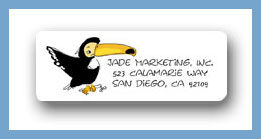 Dinky Designs Stationery Discounted - Polly the Tucan return address labels personalized