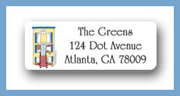 Dinky Designs Stationery Discounted - City scene return address labels personalized