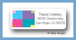 Dinky Designs Stationery Discounted - Boxy return address labels personalized