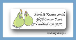Dinky Designs Stationery Discounted - Pearfect pear return address labels personalized