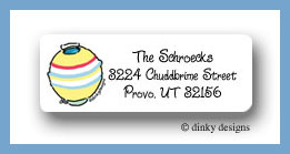 Dinky Designs Stationery Discounted - Lantern summer return address labels personalized