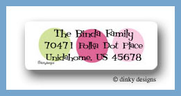 Dinky Designs Stationery Discounted - Pink-a-boo return address labels personalized