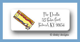 Dinky Designs Stationery Discounted - Take a plunge towel return address labels personalized