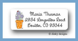 Dinky Designs Stationery Discounted - Potted hydrangea return address labels personalized