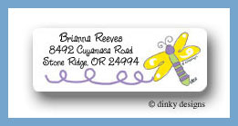 Dinky Designs Stationery Discounted - Firefly yellow return address labels personalized
