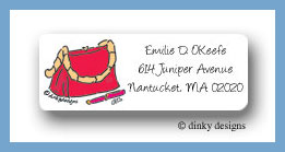 Dinky Designs Stationery Discounted - Caf? purse return address labels personalized
