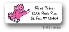 Dinky Designs Stationery Discounted - Fifi poodle return address labels personalized