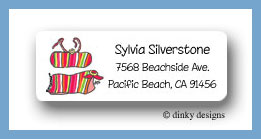 Dinky Designs Stationery Discounted - Bikini line return address labels personalized