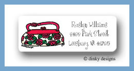 Dinky Designs Stationery Discounted - Rose are red pocketbook return address labels personalized