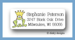 Dinky Designs Stationery Discounted - Frog prince return address labels personalized